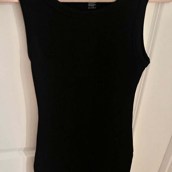 Women’s Black Ribbed Tank Sleeveless Dress size Medium - Picture 5 of 6